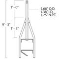 Top Section with Threaded 10-in Pipe for 25G