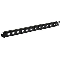 12-P 1U RM Unshielded Blank Keystone Patch Panel