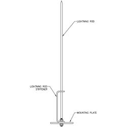 S3A-LDA Lightning Rod Kit 5/8" x 4'