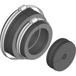 Boot Assembly (4"), (1) 1/2" holes