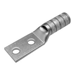 Copper lug 2 Hole with InspWindow, #8AWG 1/4" Stud