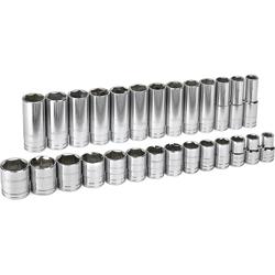 Standard Socket Set,1/2 Drive, ,27 piece/ 1 set