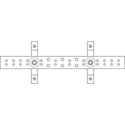 1/4"x4"x12" BICSI Pattern Ground Bar Kit - Tinned