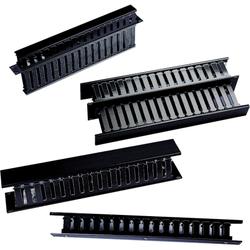 1U Single-Sided Horizontal Wire Manager. Black.