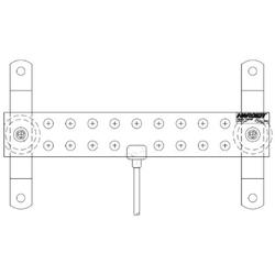 1/4" x 2" x 12" Tinned Ground Bar with Tail