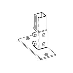Post base for 1-5/8" x 1-5/8" channel