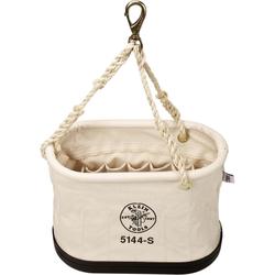 Oval Canvas Bucket ,15 Pockets,10 x 12 x 5 inches.